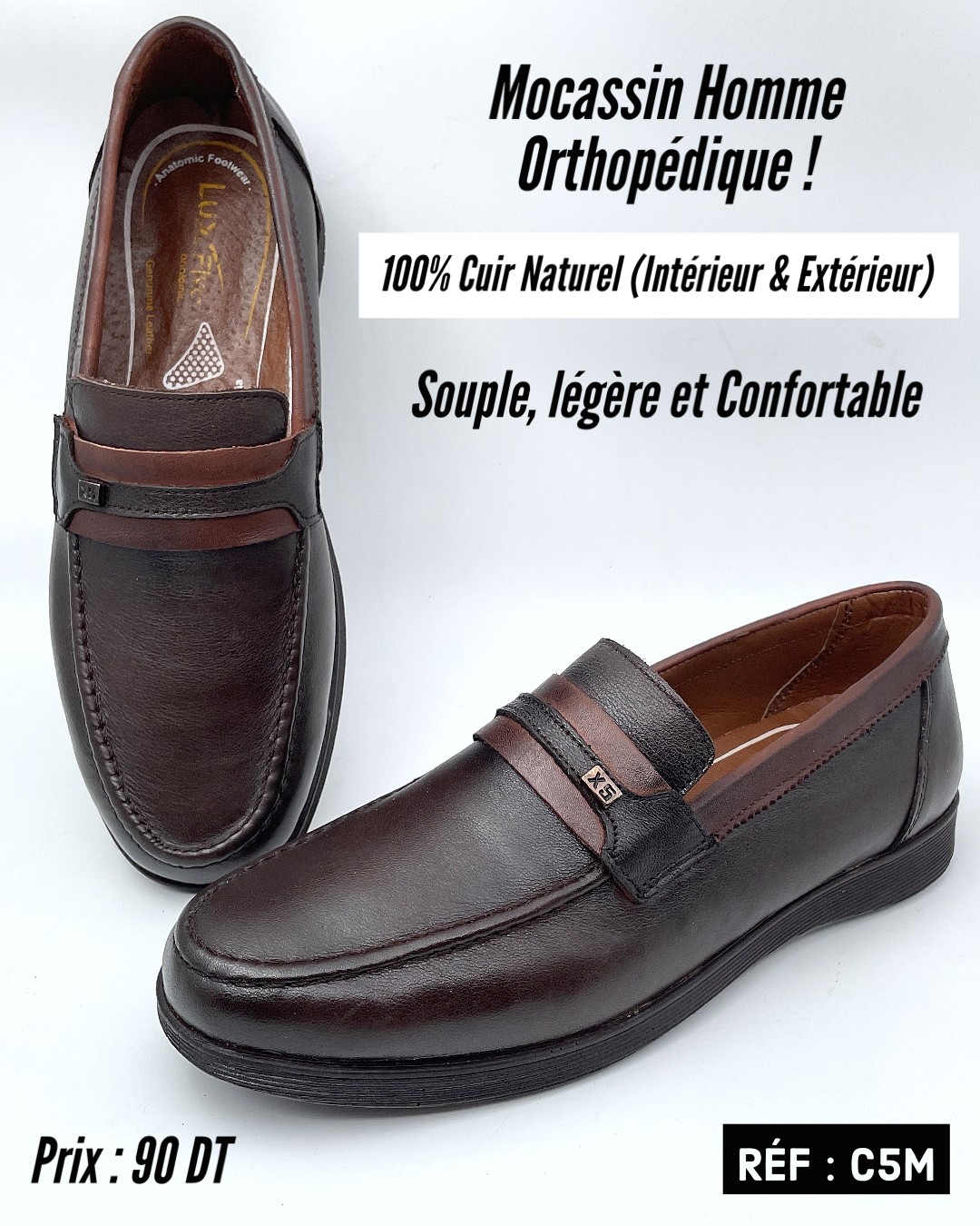 Luxmark.tn - 😎 Chaussures orthopédiques en cuir véritable (100